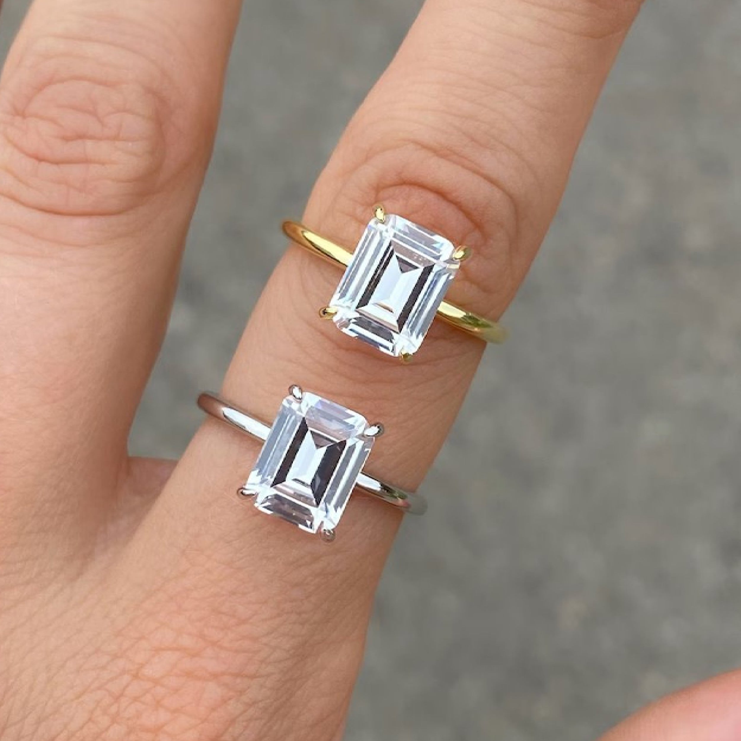 Emerald Cut Solitaire Engagement Ring