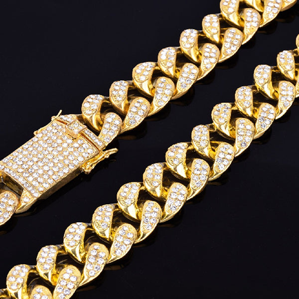 Moissanite Iced Out Hip Hop Cuban Link Chain