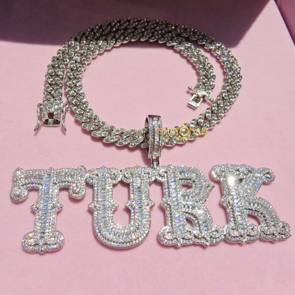 Custom Name Necklace Hip Hop Jewelry Pendants Moissanite Necklace