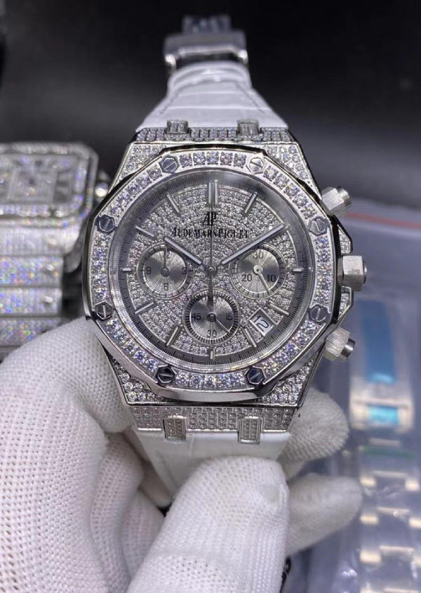 Iced Out Moissanite AP Luxury Watch for Men's