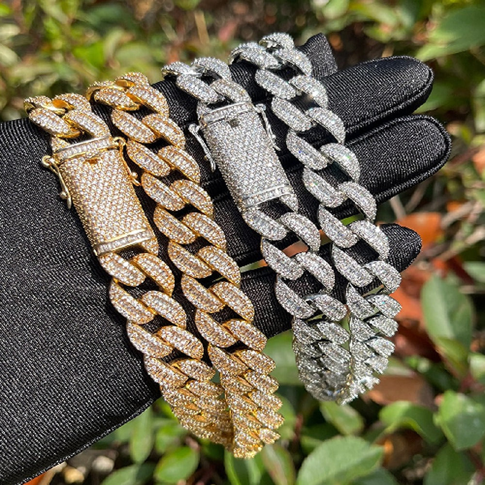 Moissanite Diamond Cuban Link Hip Hop Chain For Men's