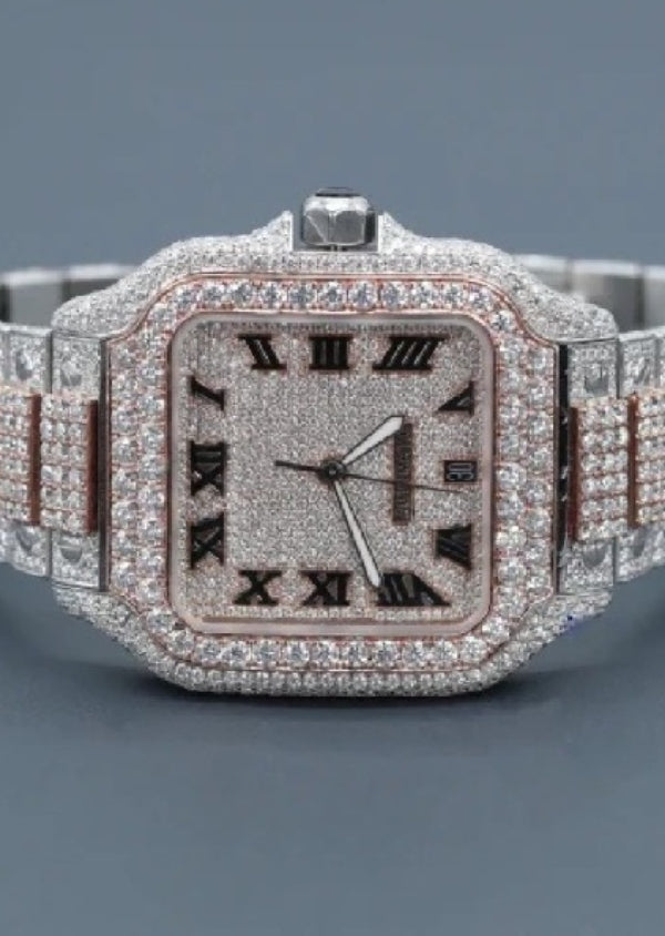 Cartier Moissanite Diamond AP Hip Hop Luxury Watch Gift for Groom