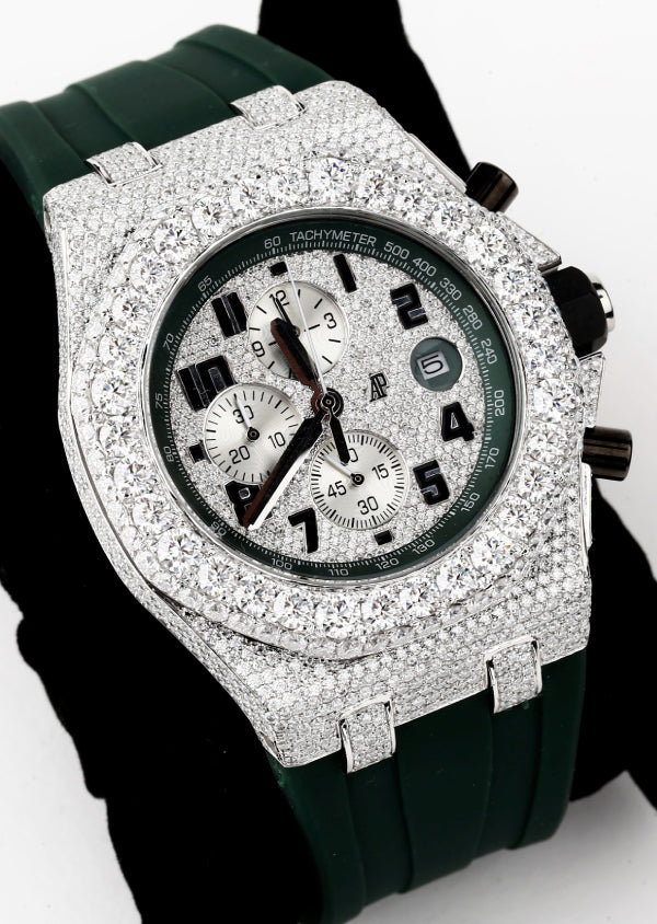 Leather Belt AP Diamond Watches For Men's