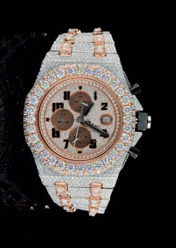 Iced Out Hip Hop Luxury Moissanite Diamond Watch Gift for Him