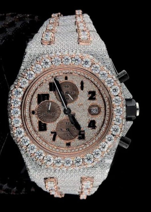 Iced Out Moissanite Diamond Luxury Automatic Movement Watch for Men