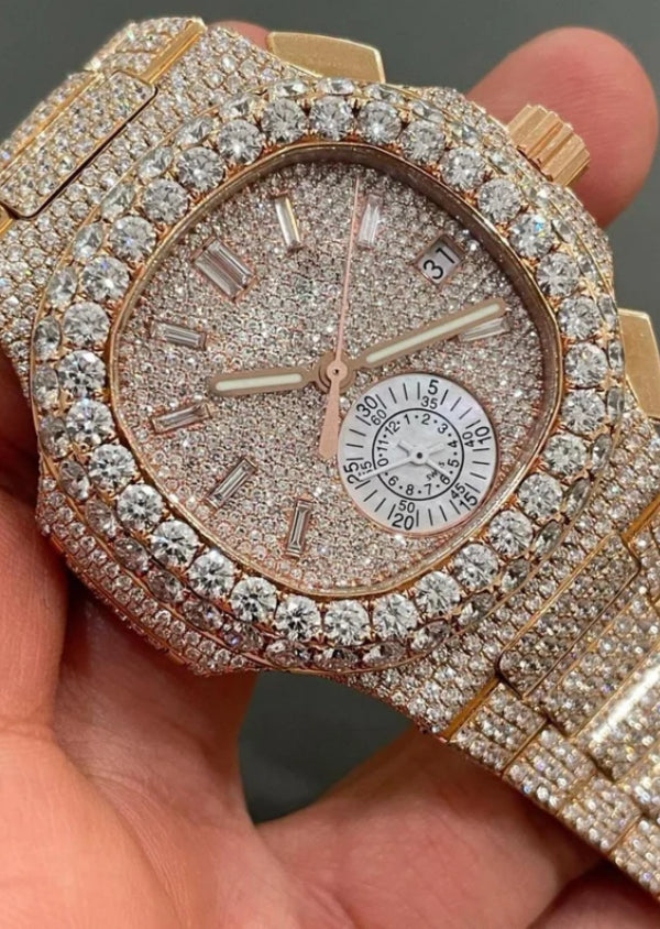 Patek Diamond Luxury Handmade Watches For Men's
