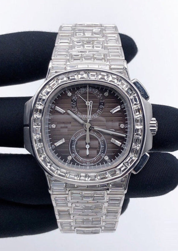 Moissanite Diamond Patek Hip Hop Luxury Watches for Men's