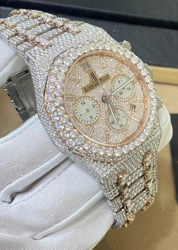 Iced Out Moissanite Diamond Luxury Watch Audemars Piguet(AP) Diamond Men's Watch