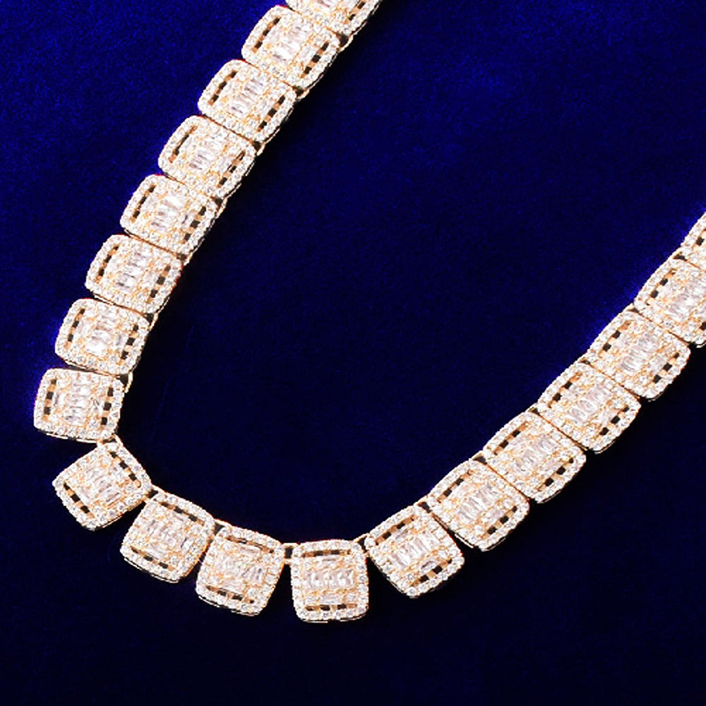 Baguette Cut Moissanite Iced Out Unique Hip Hop Chain