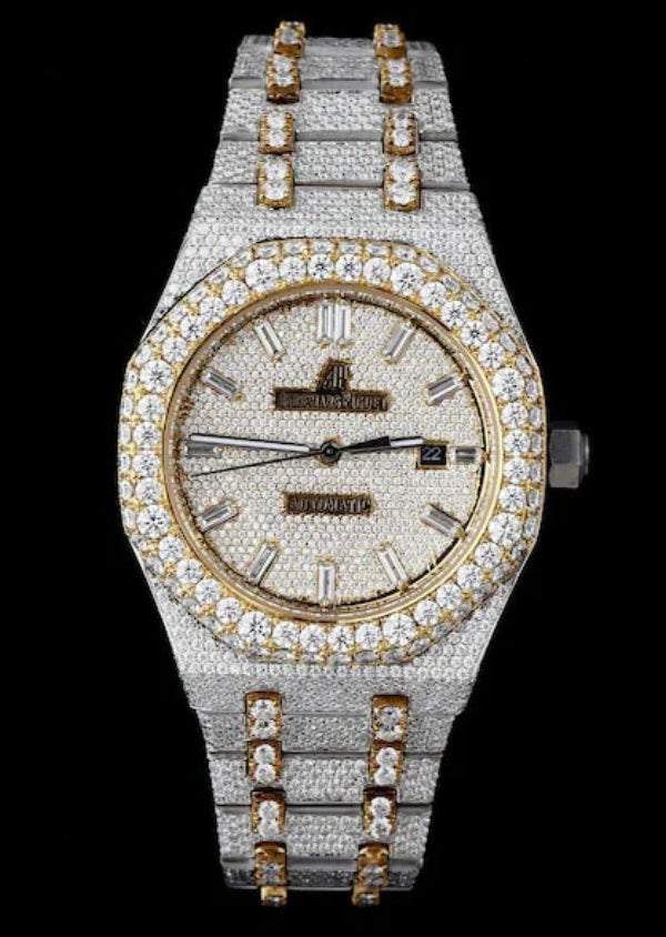 Iced Out Moissanite AP Hip Hop Watch for Men's