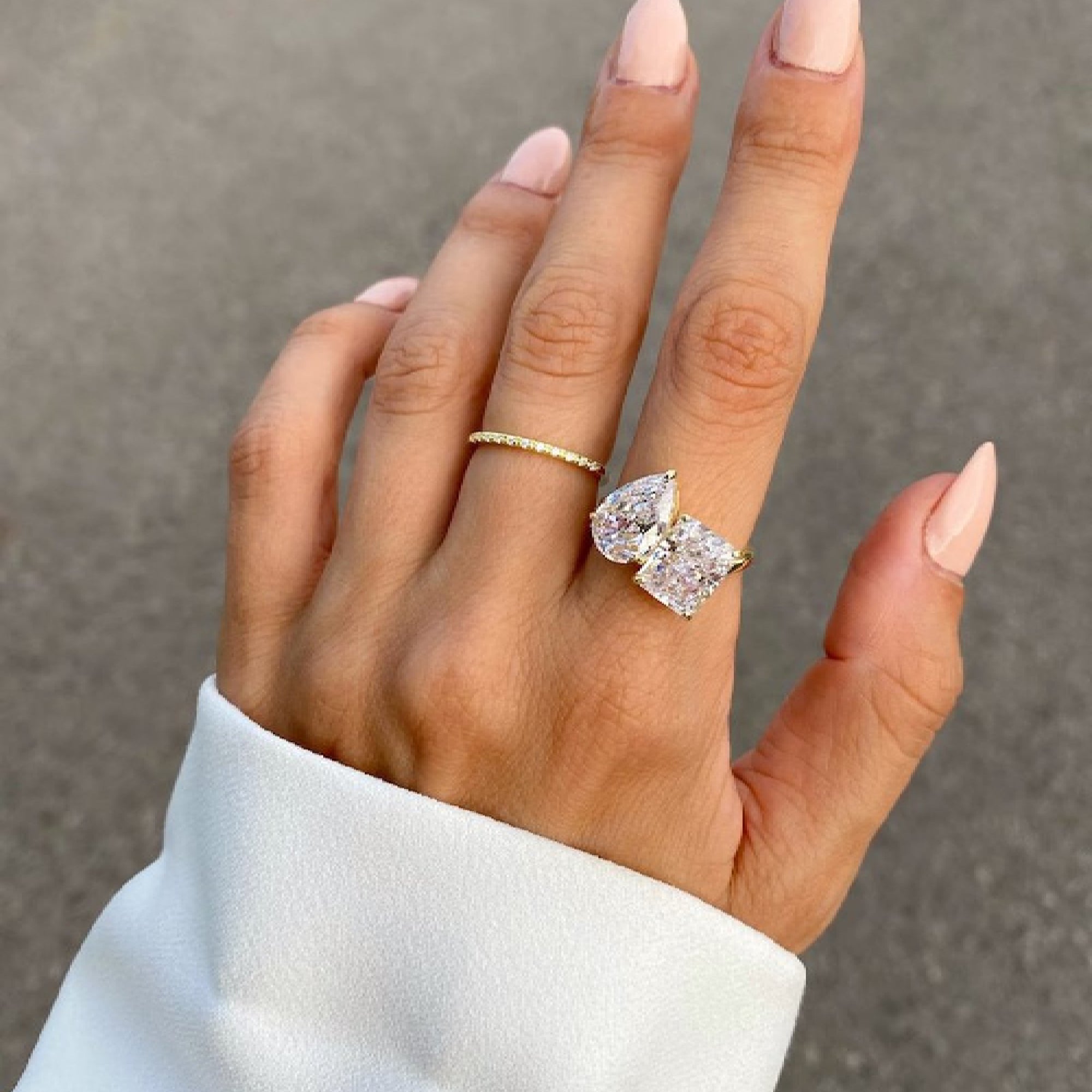 Celebrity Style Toi et Moi Engagement Rings