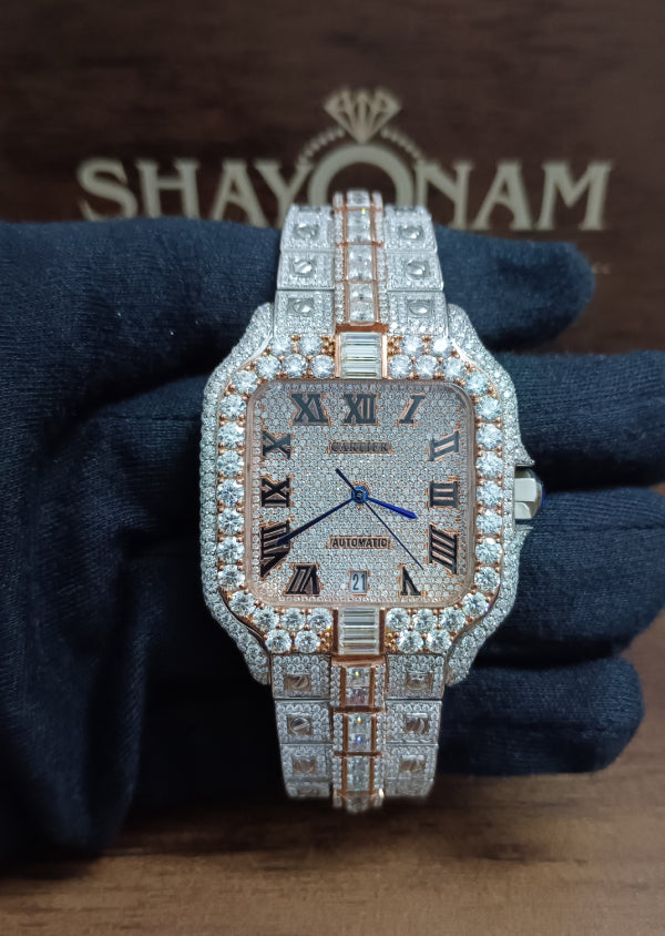 Handmade Moissanite Diamond Cartier Luxury Hip Hop Watches