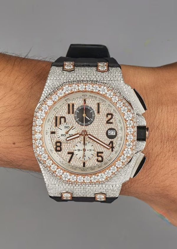 Fully Automatic Bust Down Hip Hop Luxury Handmade Men's Watch