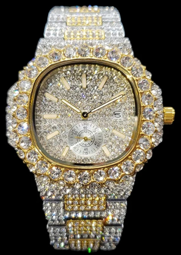 Moissanite Patek Luxury Hip Hop Watches For Men's