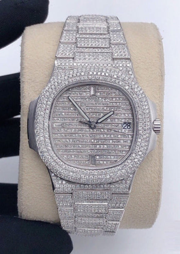 Full Iced Out Moissanite Diamond Stainless Steel Hip Hop Watches