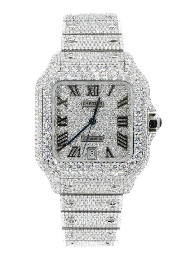 Iced Out Moissanite Hip Hop Luxury Diamond Watches for Men's