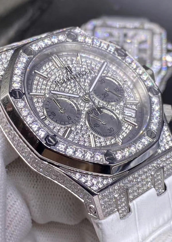 Iced Out Moissanite AP Luxury Watch for Men's