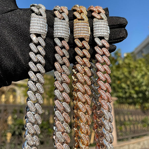 Baguette Moissanite Diamond Hip Hop Cuban Chain