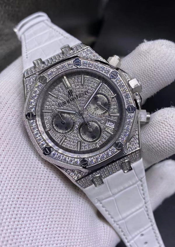 Iced Out Moissanite AP Luxury Watch for Men's