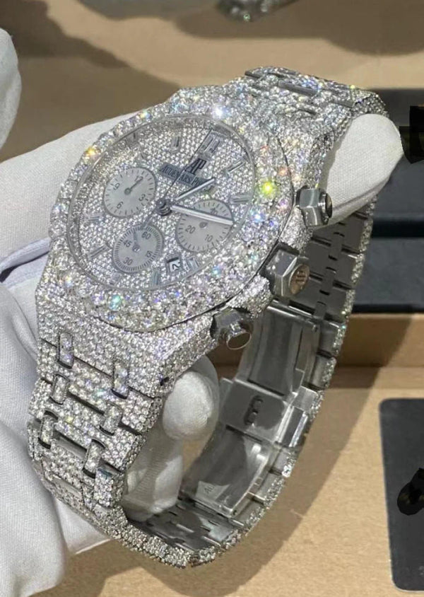 Moissanite Diamond Watch for Men's Iced Out Hip Hop Luxury Men's Watch