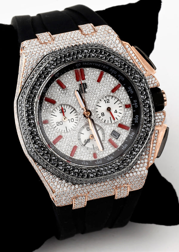 Colorless Diamond AP Leather Watches For Men and Women