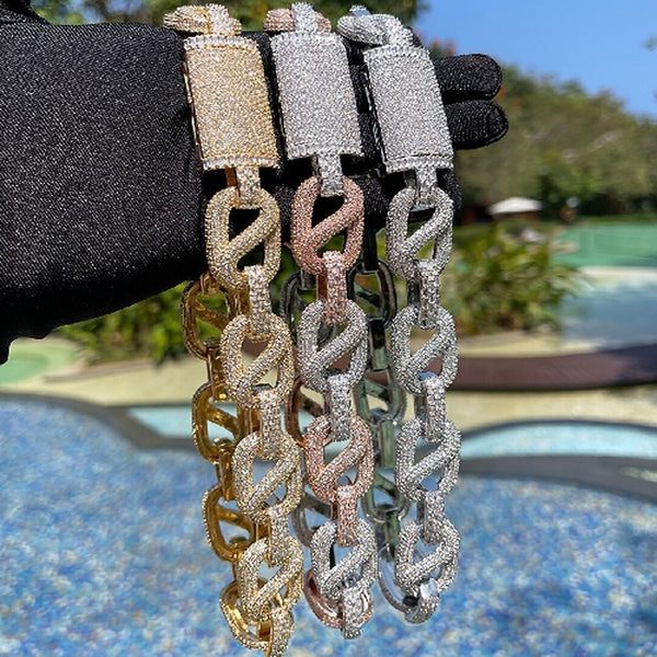 Sterling Silver VVS1 Moissanite Iced Out Hip Hop Chain