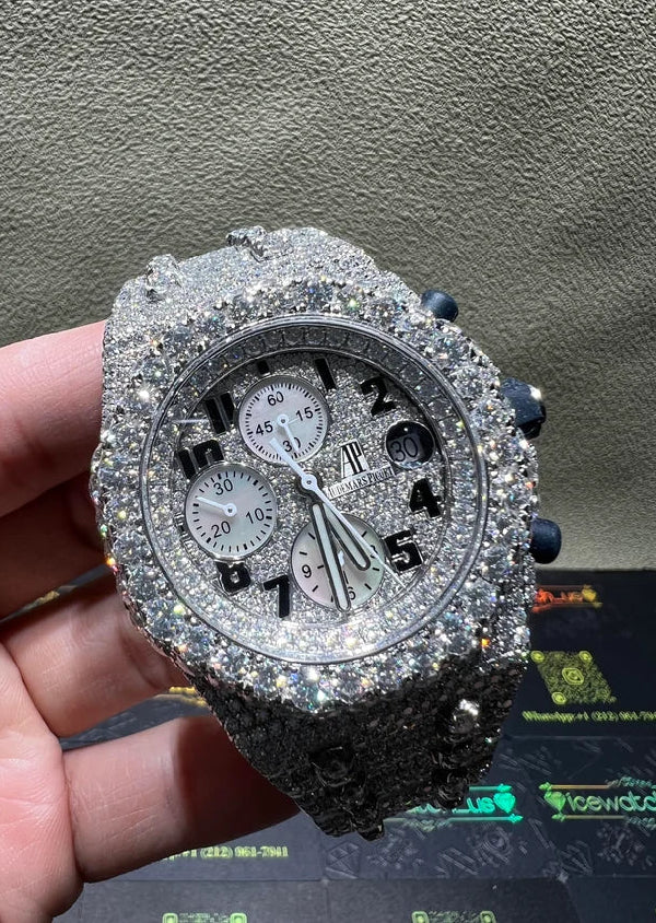 Fully Iced Out AP Luxury Hip Hop Diamond Watch for Men's