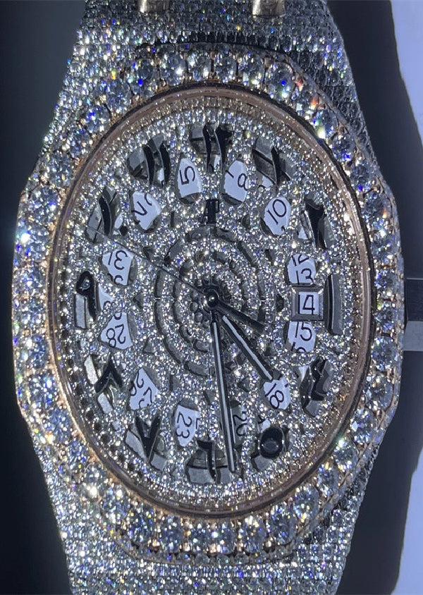 Skeleton Iced Out  Hip Hop Luxury Moissanite Diamond Watch