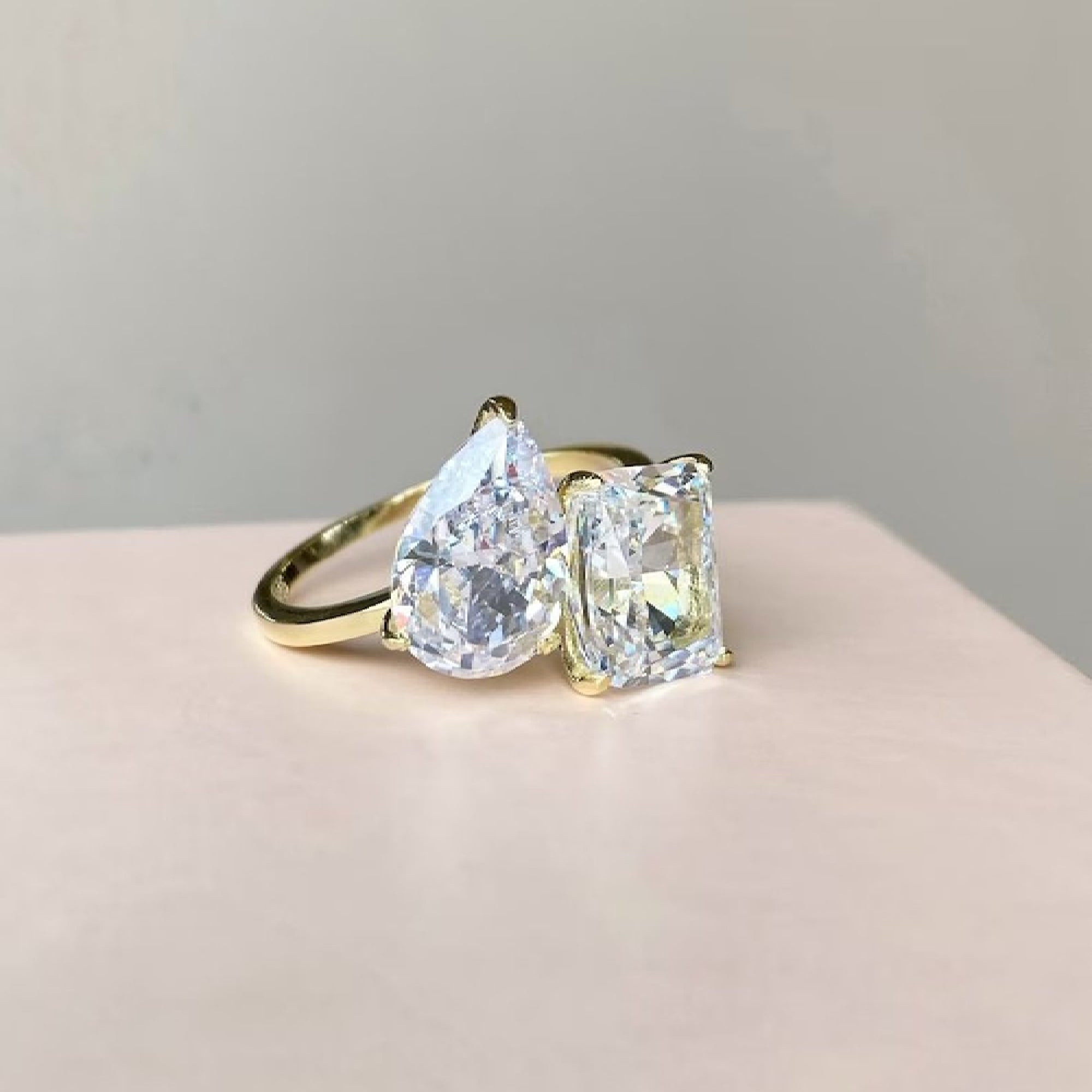 Celebrity Style Toi et Moi Engagement Rings