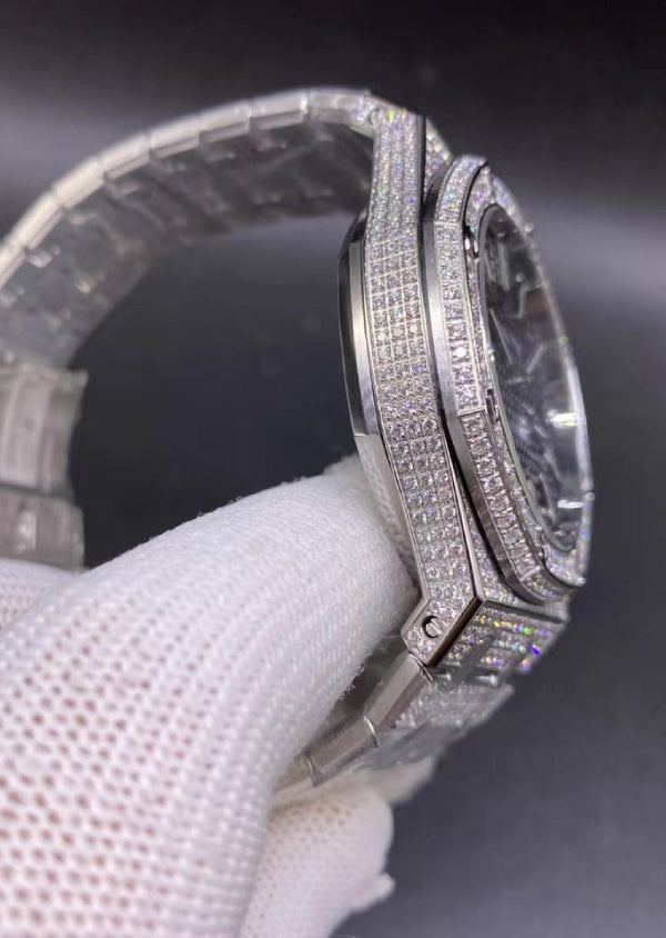 Iced Out Moissanite Diamond Hip Hop Watch For Men's