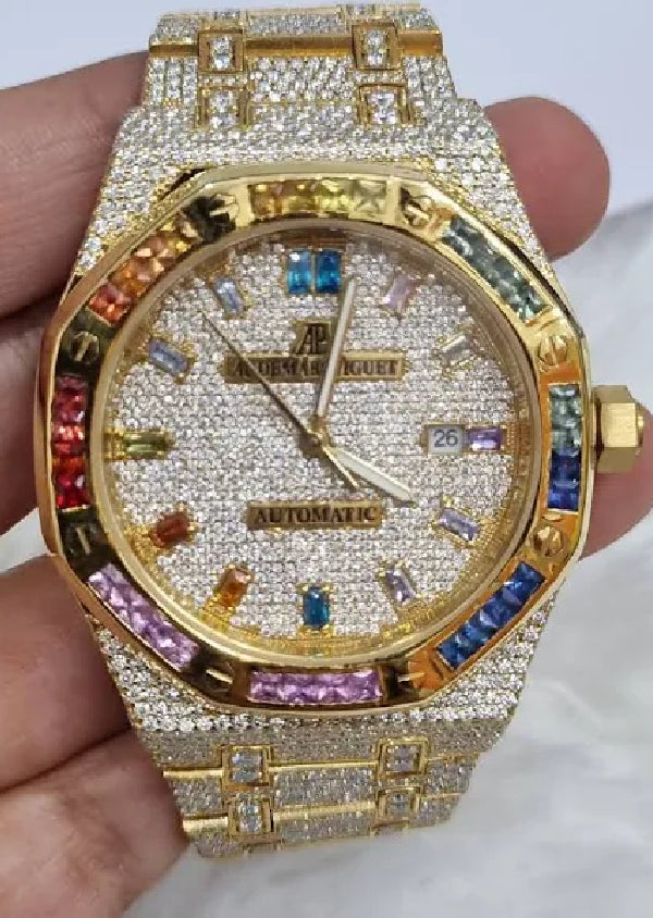 Moissanite Diamond Hip Hop Luxury Watch For Him