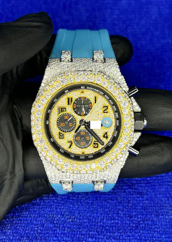 Handmade Moissanite Diamond Luxury Hip Hop Watches