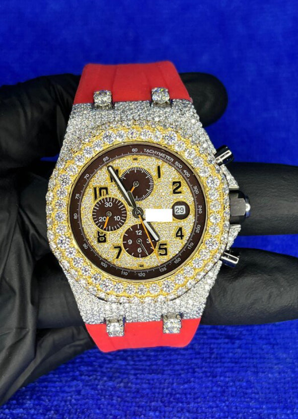 Leather Belt AP Hip Hop Diamond Watches