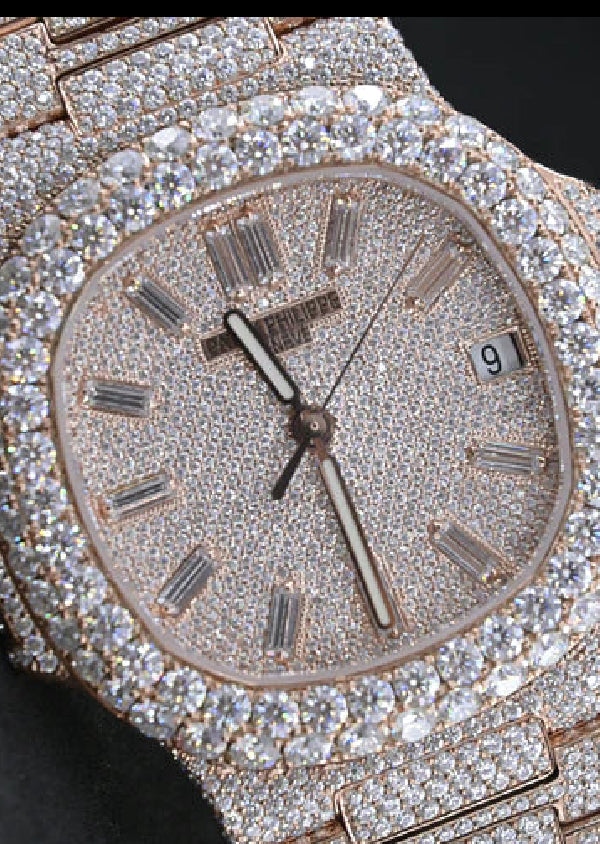 Hip Hop Luxury Diamond Stainless Steel Watches for Him