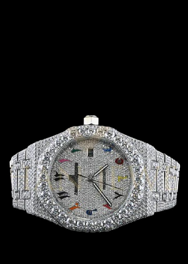 Stainless Steel Automatic Luxury Hip Hop Diamond Watch Gift for Him