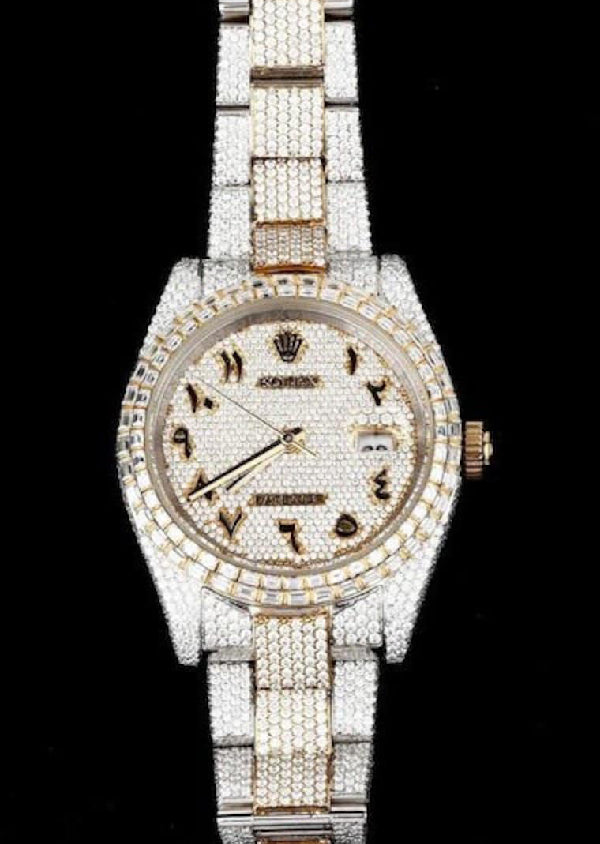 Rolex Diamond Watch for Him Iced Out Hip Hop Luxury Watch for Him