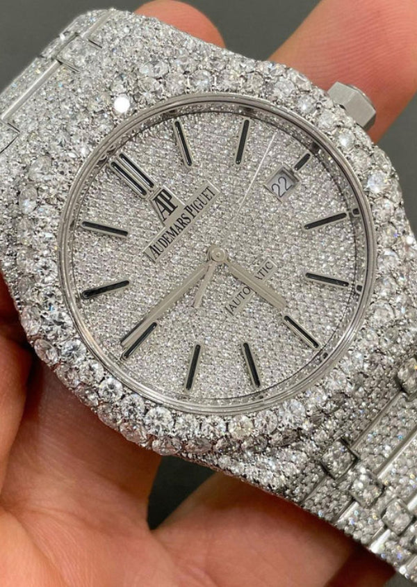 Iced Out Moissanite Diamond Watch for Him Hip Hop Jewelry