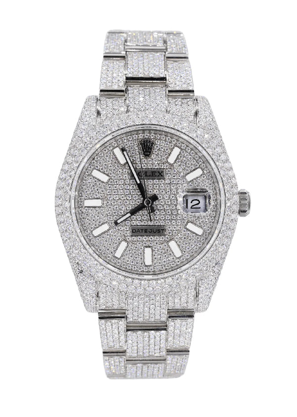 Rolex Datejust Hip Hop Luxury  Moissanite Diamond Watch For Men's