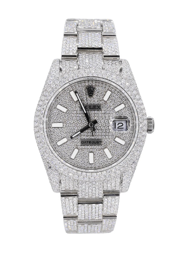 Datejust Hip Hop Luxury  Moissanite Diamond Watch For Men's
