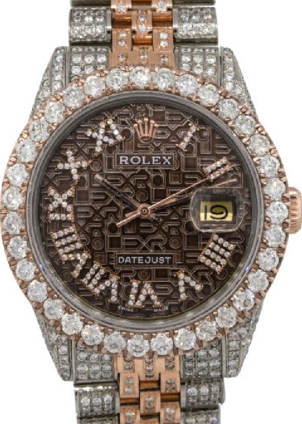 Rolex Datejust Iced Out Moissanite Diamond Watch for Him