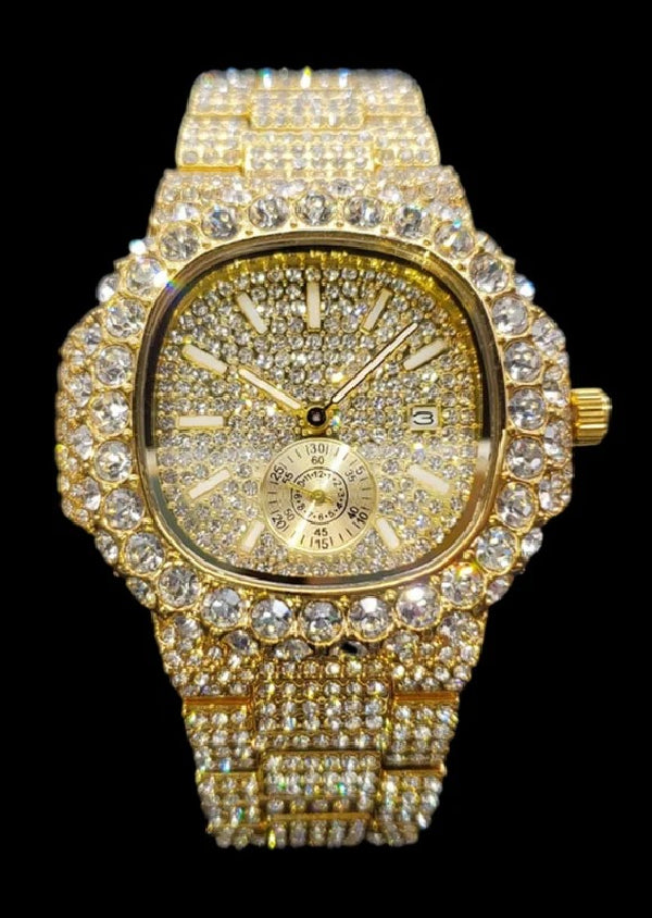 Hip Hop Luxury Watch for Him Moissanite Diamond Men's Watch