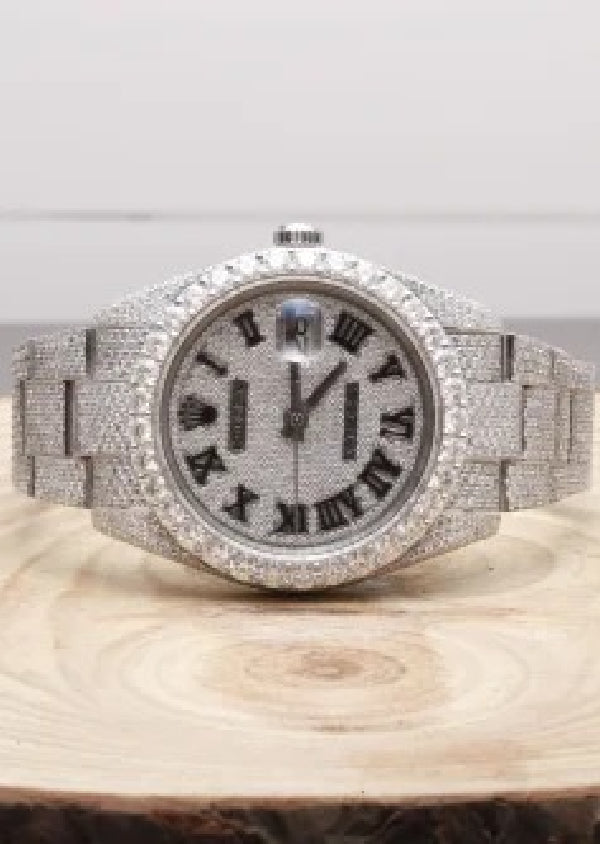 Iced Out Rolex Men Watch Hip Hop Luxury Watch Gift for Him