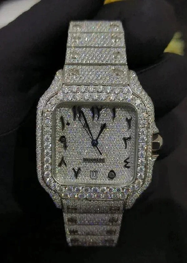 Cartier Automatic Iced Out Men's Luxury Watch