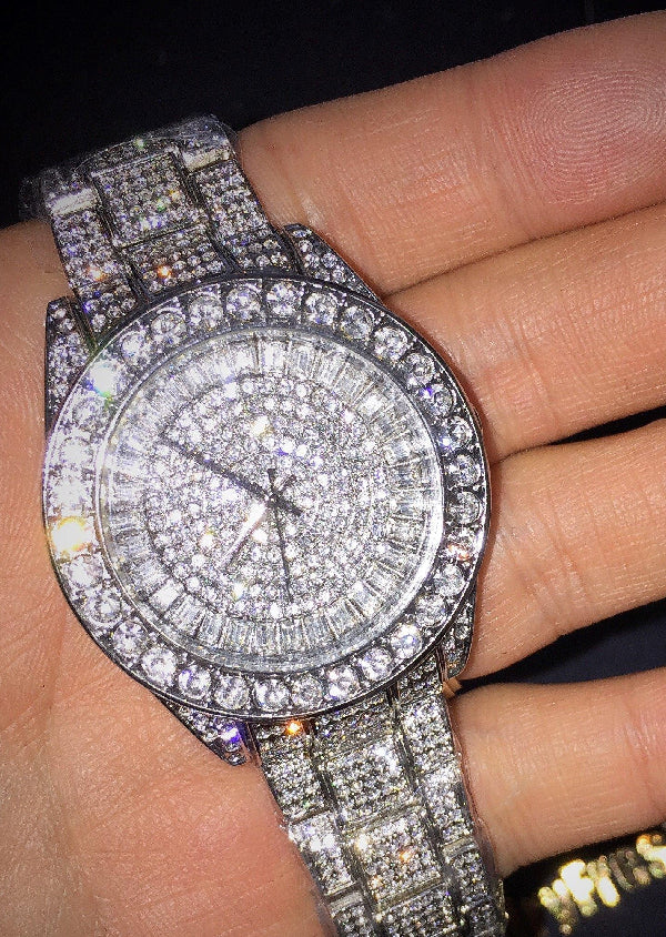 Iced Out Rolex Moissanite Diamond Watch Gift for Men's