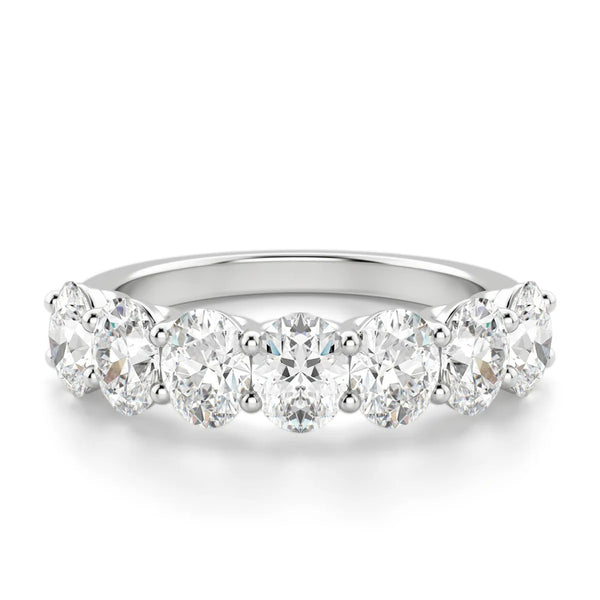 Oval Cut Seven Stone Moissanite Ring For Women