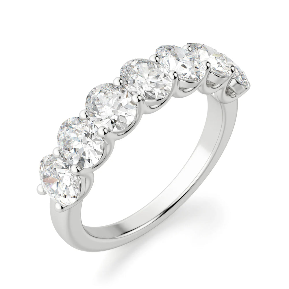 Oval Cut Seven Stone Moissanite Ring For Women