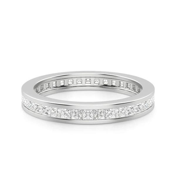Princess Cut Channel Set Matching Wedding Band