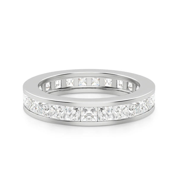 Princess Cut Channel Set Eternity Wedding Ring