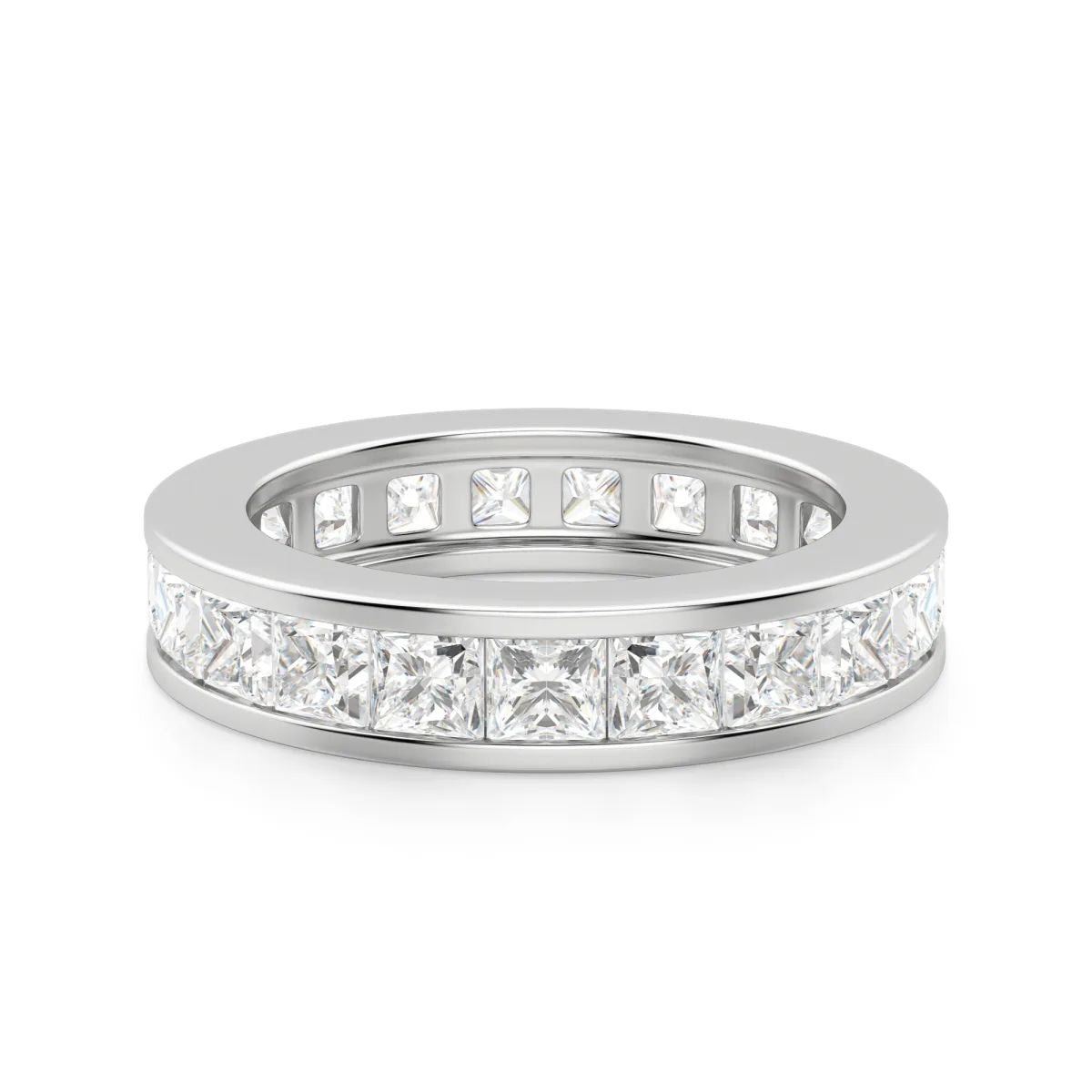 Princess Cut Channel Set Full Eternity Wedding Band