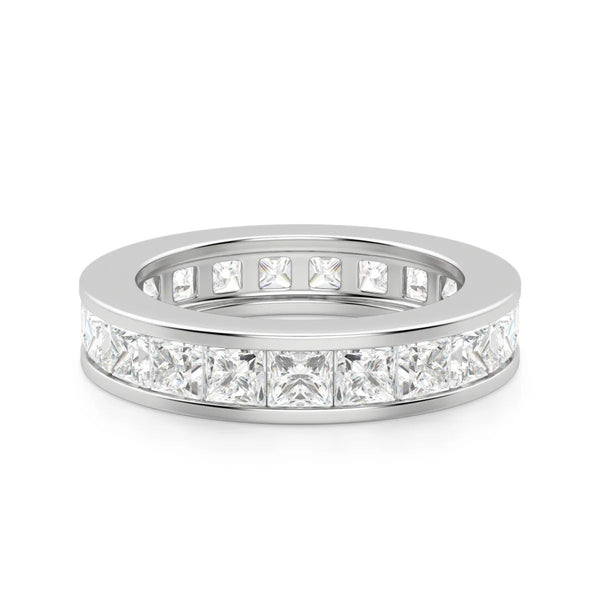 Princess Cut Channel Set Full Eternity Wedding Band